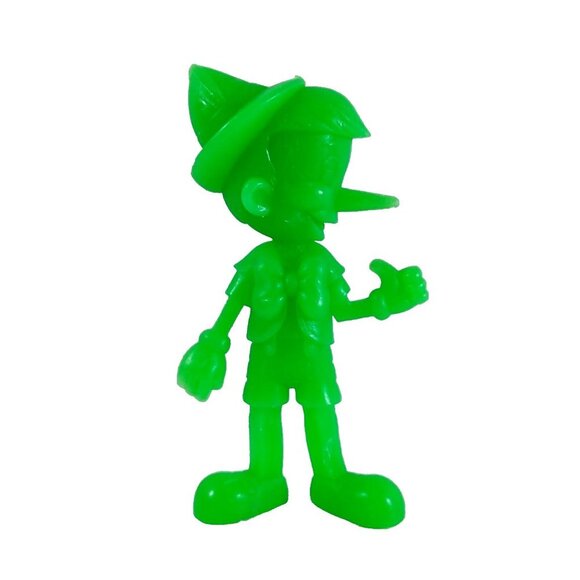 Vintage 1971 Louis Marx & Co. Walt Disney Pinocchio Green 6" Hard Plastic Toy - Picture 1 of 3